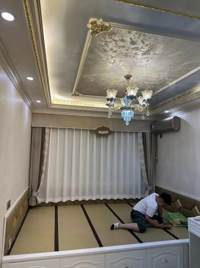 066奶茶色业主家实物效果图